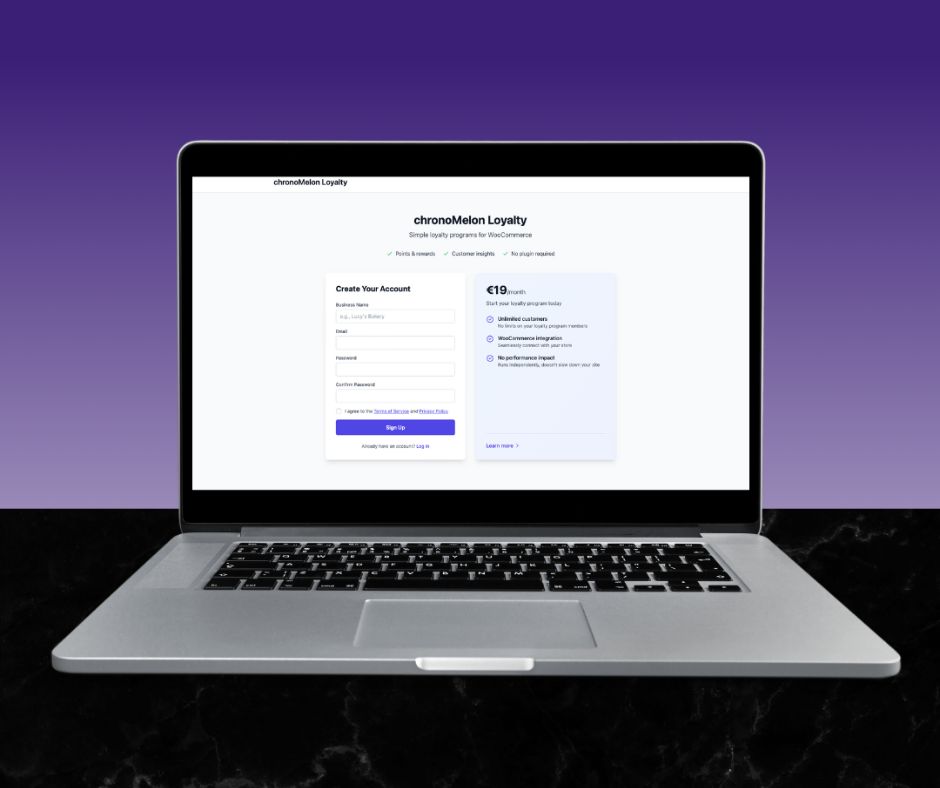 chronoMelon Loyalty Signup